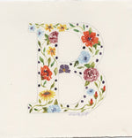 Load image into Gallery viewer, White Floral Initial - B
