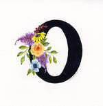 Load image into Gallery viewer, Black Floral Initial - O
