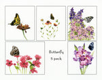 Load image into Gallery viewer, Butterfly 5-Pack Assortment w/Handmade Butterfly Envelopes
