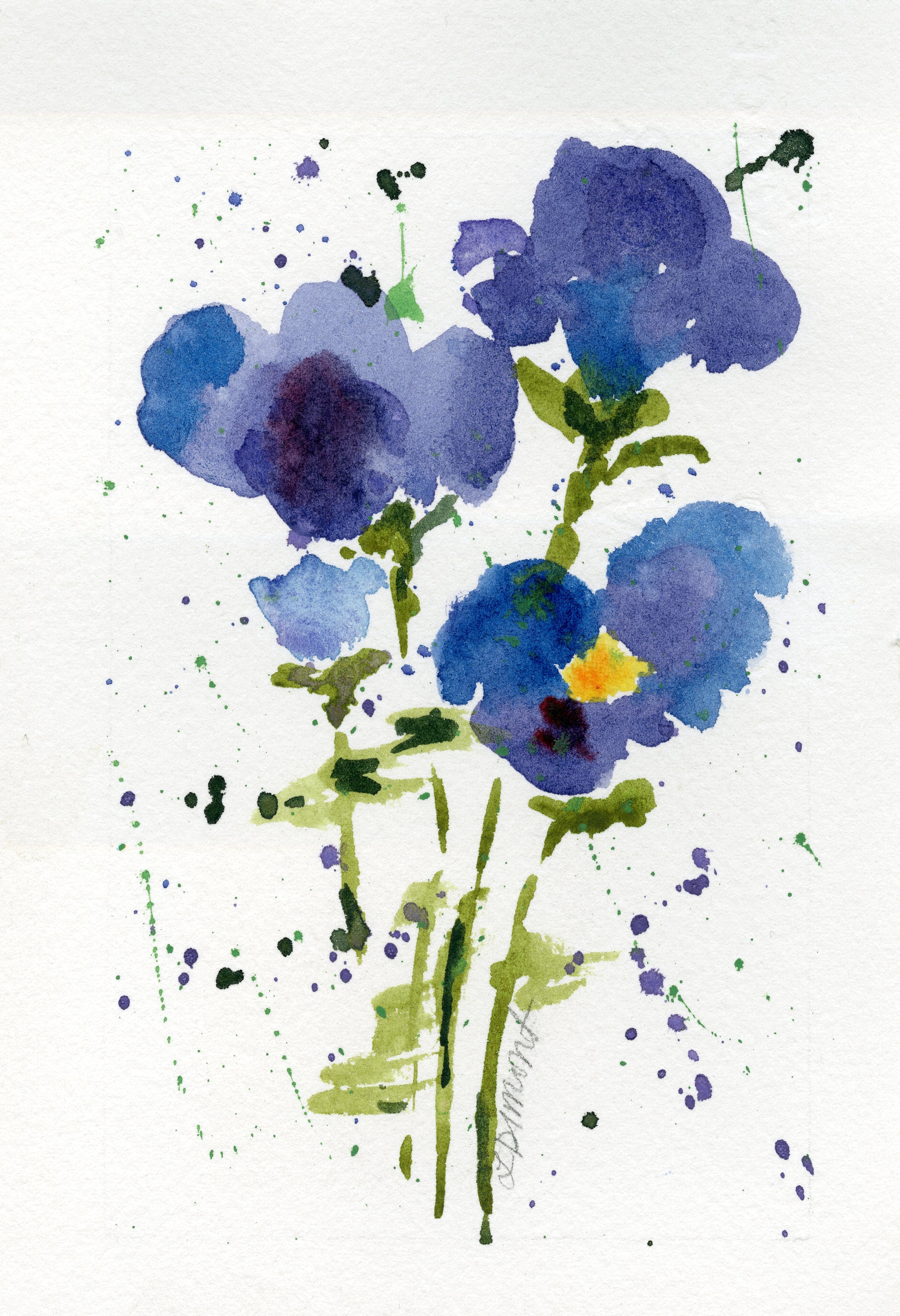 Purple Pansies