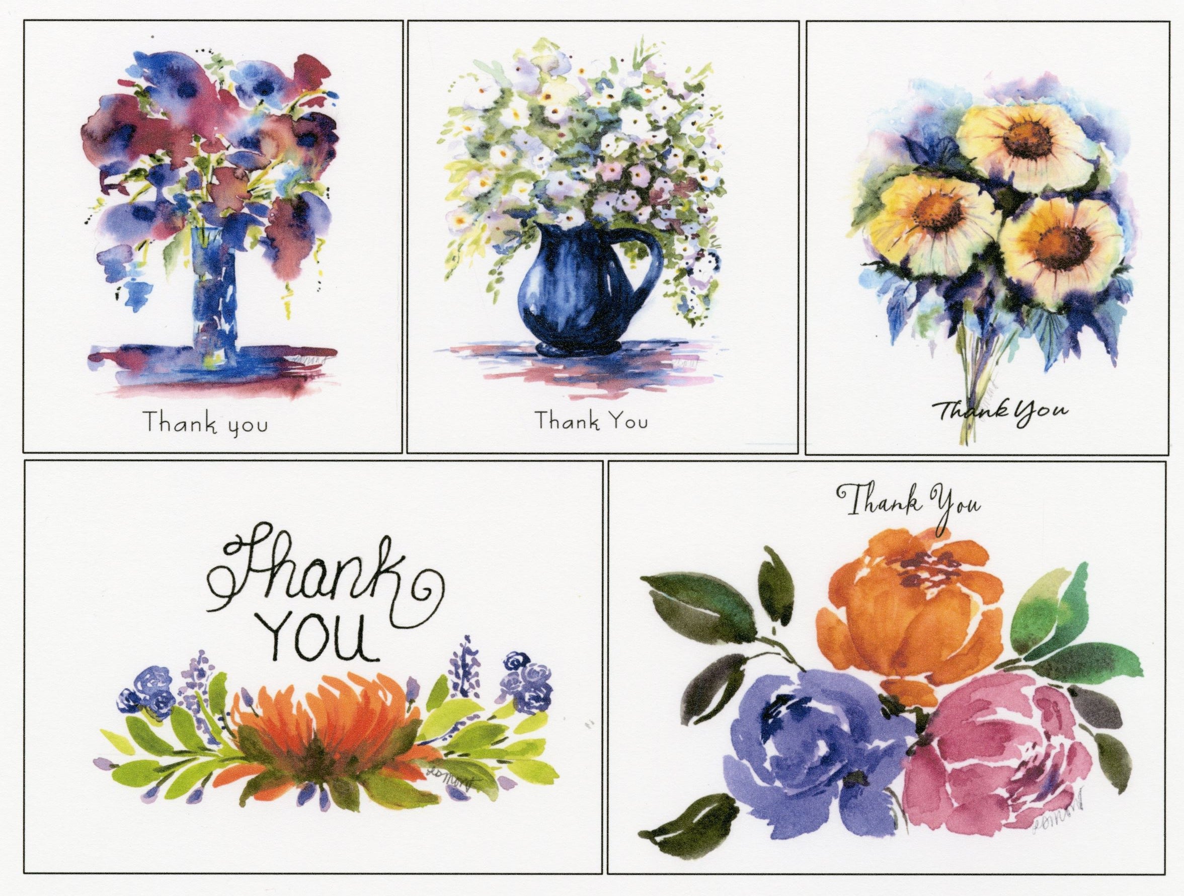 Thank You Cards 10-Pack with Handmade Envelopes